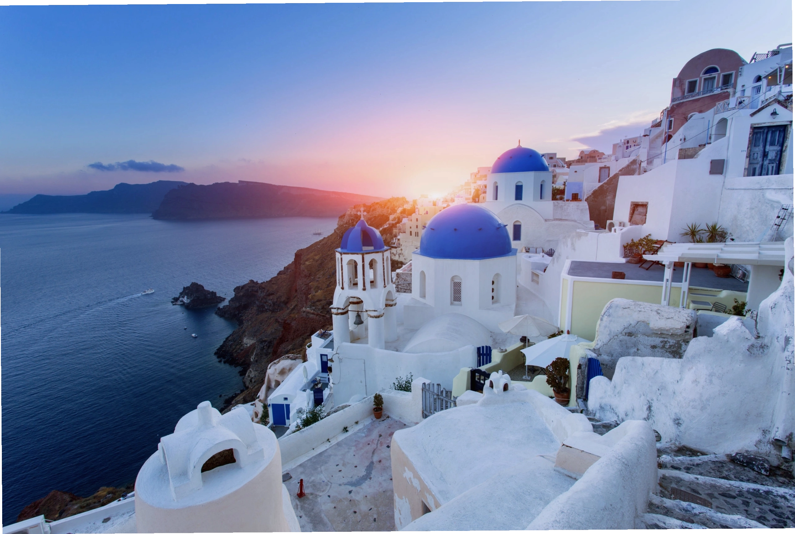 rooftops, Santorini, how to create a travel package product in Greece the Travel Corporation