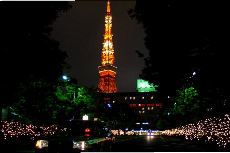 Sơ đồ các tuyến tàu điện và ga gần Tháp Tokyo