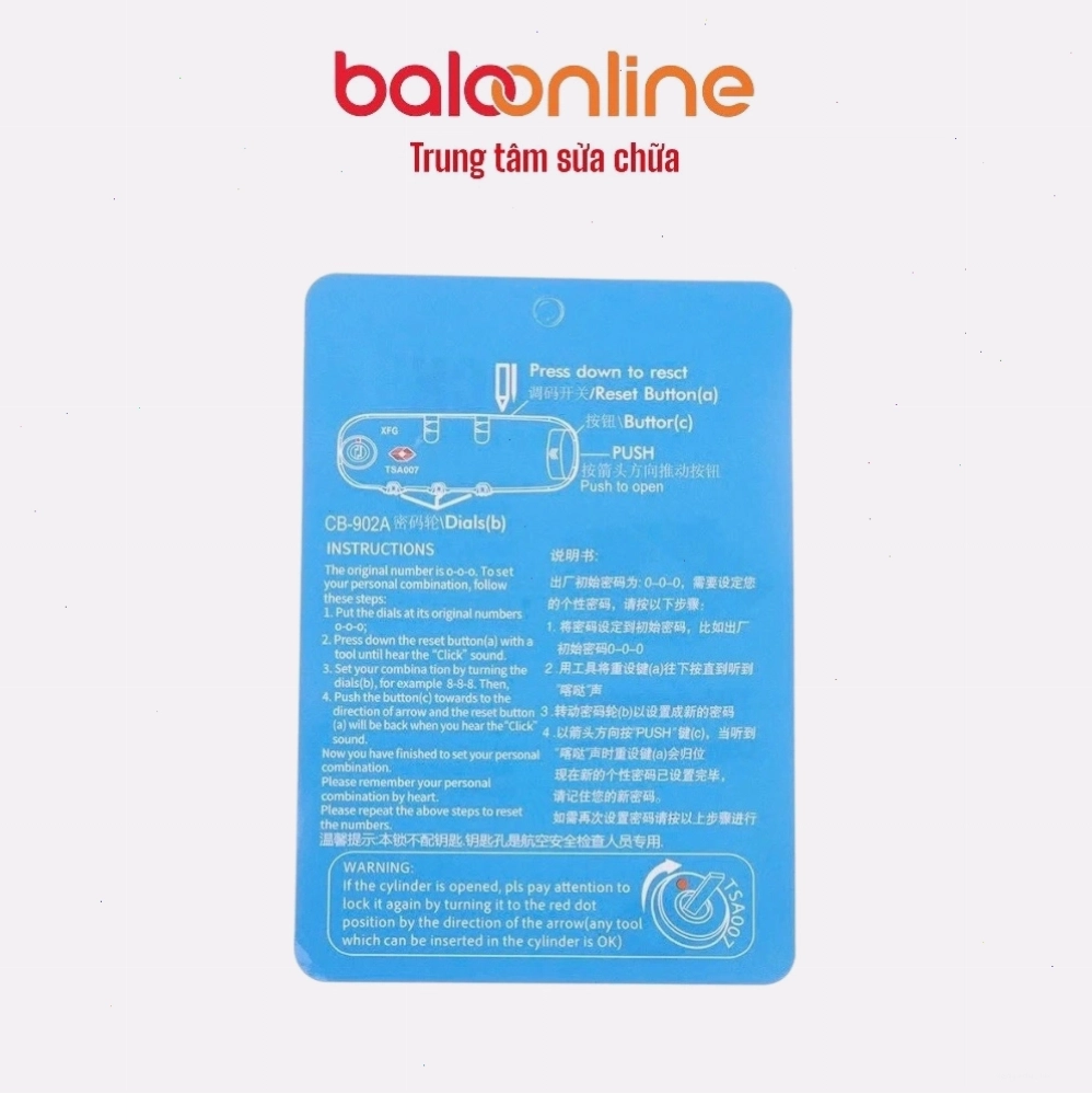 So sánh khóa vali TSA và khóa số thông thường