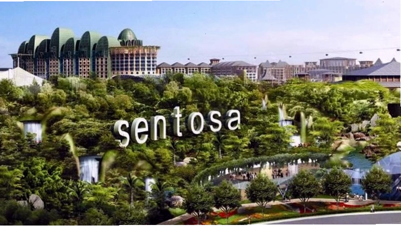 Tàu điện Express di chuyển quanh đảo Sentosa