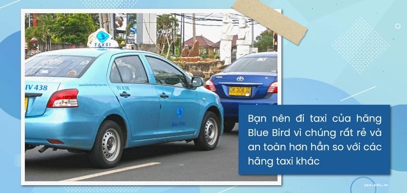 Taxi và các phương tiện di chuyển phổ biến tại Bali