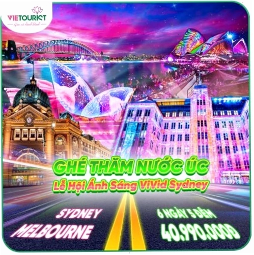 Thành phố Melbourne về đêm rực rỡ ánh đèn