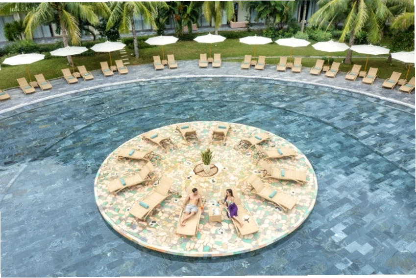 Thiết kế bể bơi resort FLC Sầm Sơn hướng biển