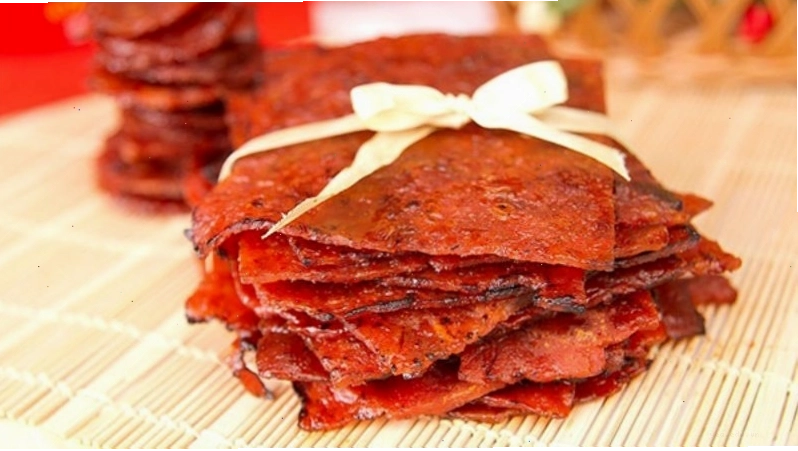 Thịt khô Bak Kwa đặc sản nổi tiếng Singapore