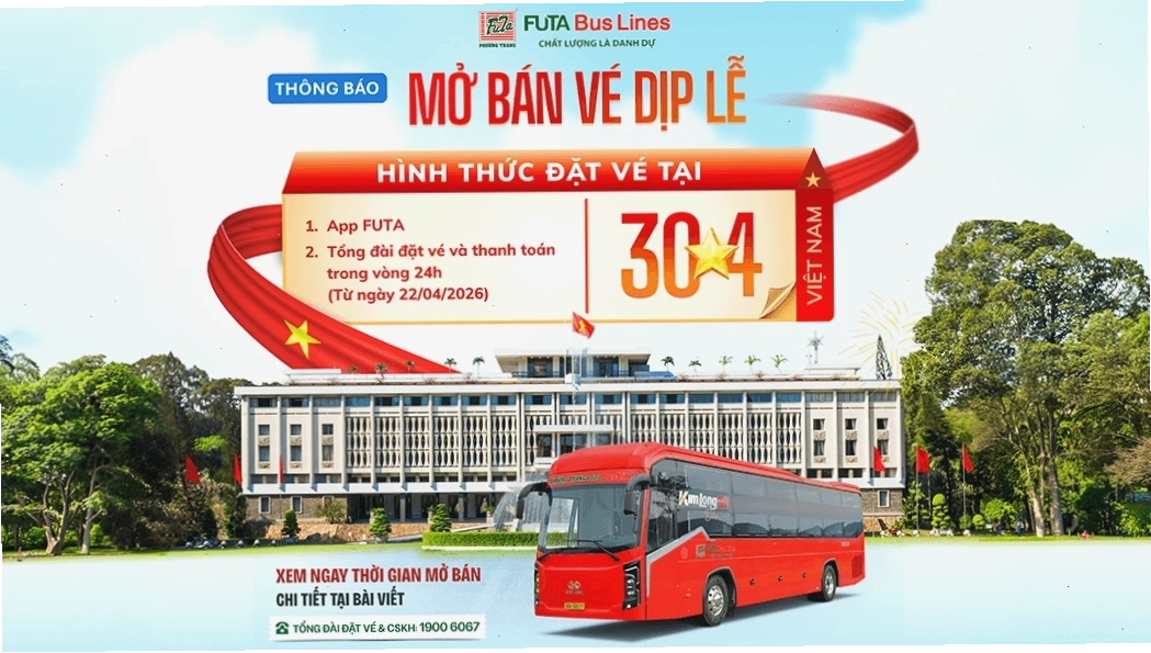 Thông báo mở bán vé Lễ 30/04 - 01/05/2026 của Phương Trang