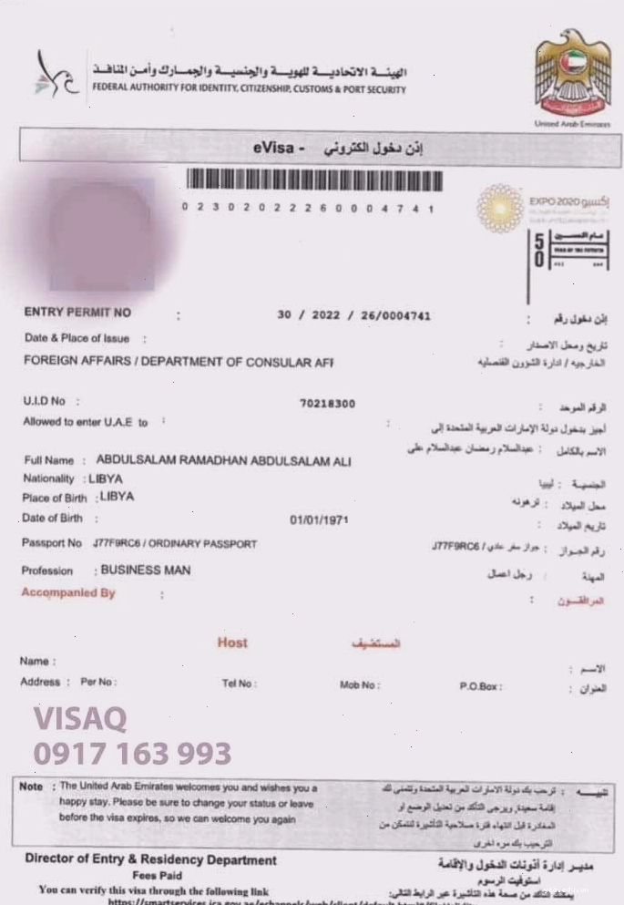 Thông tin về phí xin visa công tác và làm việc tại Dubai