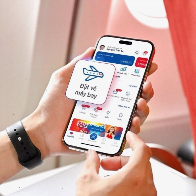 Tiện ích đặt vé máy bay trên VNPAY App