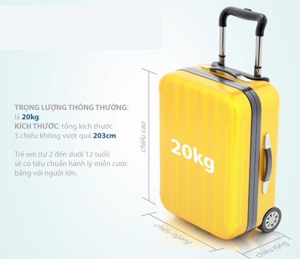 Tiêu chuẩn hành lý xách tay Vietjet Air: Kích thước và trọng lượng 2026