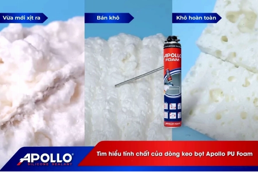 Tìm hiểu tính chất của dòng keo bọt Apollo PU Foam