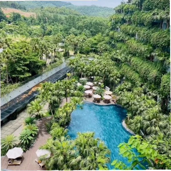 Toàn cảnh Flamingo Đại Lải Resort tại Vĩnh Phúc nhìn từ trên cao