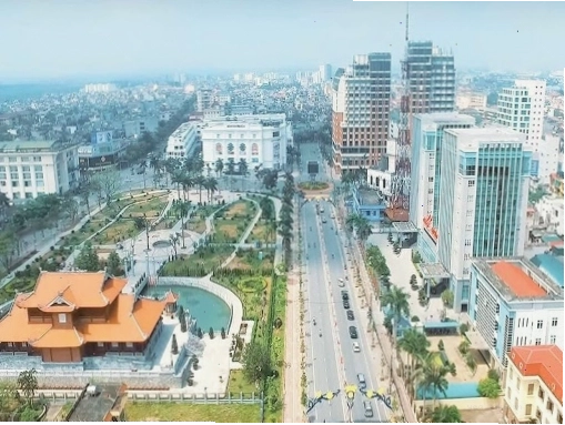Toàn cảnh huyện Vũ Thư, Thái Bình nhìn từ trên cao