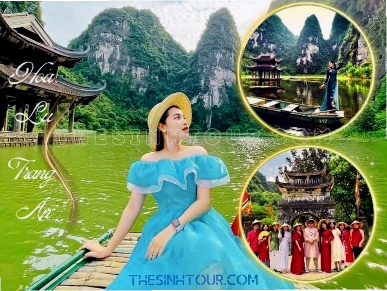 Toàn cảnh khu du lịch sinh thái Tràng An với núi non trùng điệp