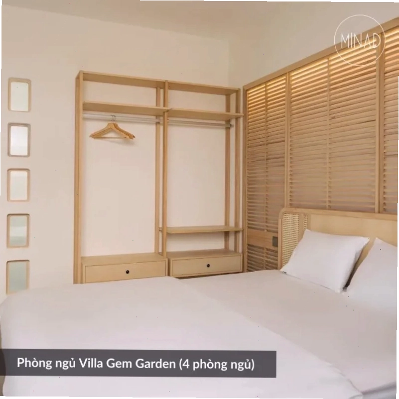 Toàn cảnh Minad Villa Hồ Đồng Chanh nhìn từ trên cao với tầm nhìn bao quát hồ nước