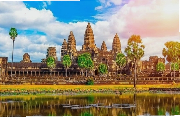 Toàn cảnh quần thể kiến trúc Angkor Wat nhìn từ trên cao