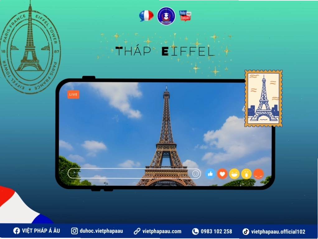 Toàn cảnh Tháp Eiffel tráng lệ nhìn từ quảng trường Trocadéro