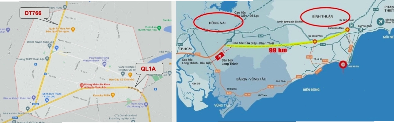 Toàn cảnh thị trấn Gia Ray Xuân Lộc Đồng Nai nhìn từ trên cao