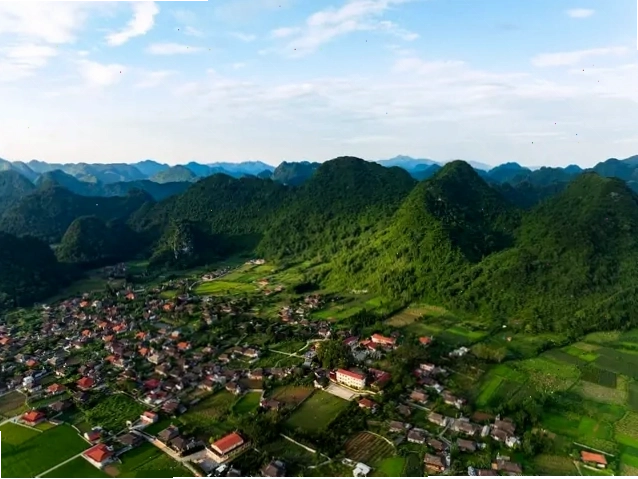 Toàn cảnh Thị trấn Hữu Lũng Lạng Sơn nhìn từ trên cao