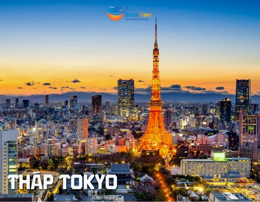 Toàn cảnh Tokyo nhìn từ Tháp Tokyo về đêm
