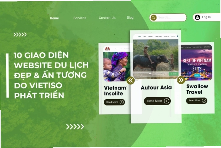 Tổng hợp 10 giao diện website du lịch đẹp và ấn tượng do VietISO phát triển