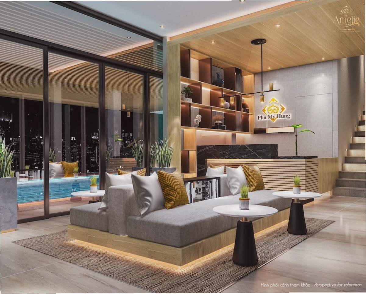 Tổng quan Amelie Villa về đêm