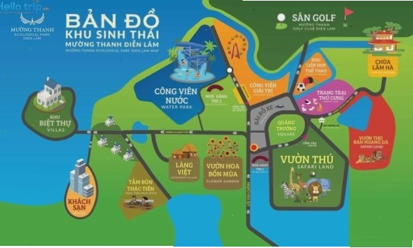 Tổng quan khu nghỉ dưỡng Mường Thanh Luxury Diễn Lâm nhìn từ trên cao