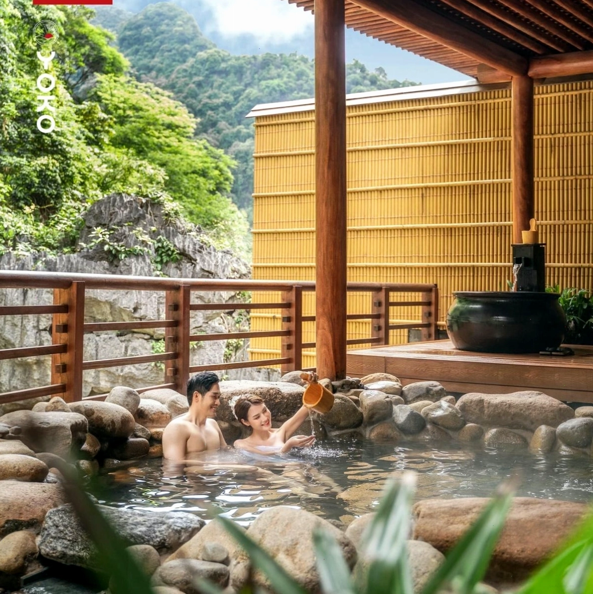Tổng quan khu nghỉ dưỡng Yoko Onsen Quang Hanh với kiến trúc Nhật Bản