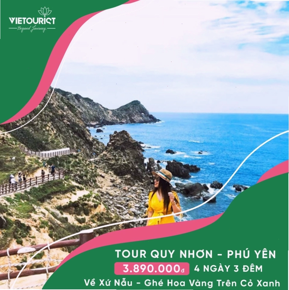 Tour Du Lịch Quy Nhơn - Phú Yên: Về Xứ Nẫu - Ghé Hoa Vàng Trên Cỏ Xanh