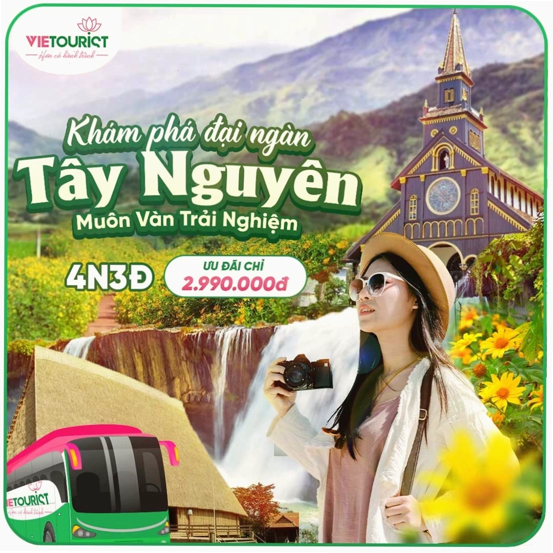 Tour Du Lịch Tây Nguyên: Buôn Ma Thuột - Buôn Đôn - Pleiku - Kontum - Măng Đen