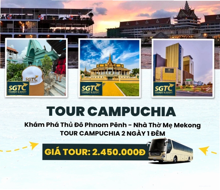 Tour hành hương Đức Mẹ Mekong tại Phnom Penh, Campuchia