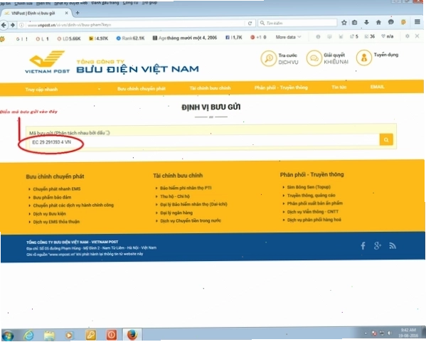 Tra cứu mã vận đơn Bưu điện Việt Nam VNPost