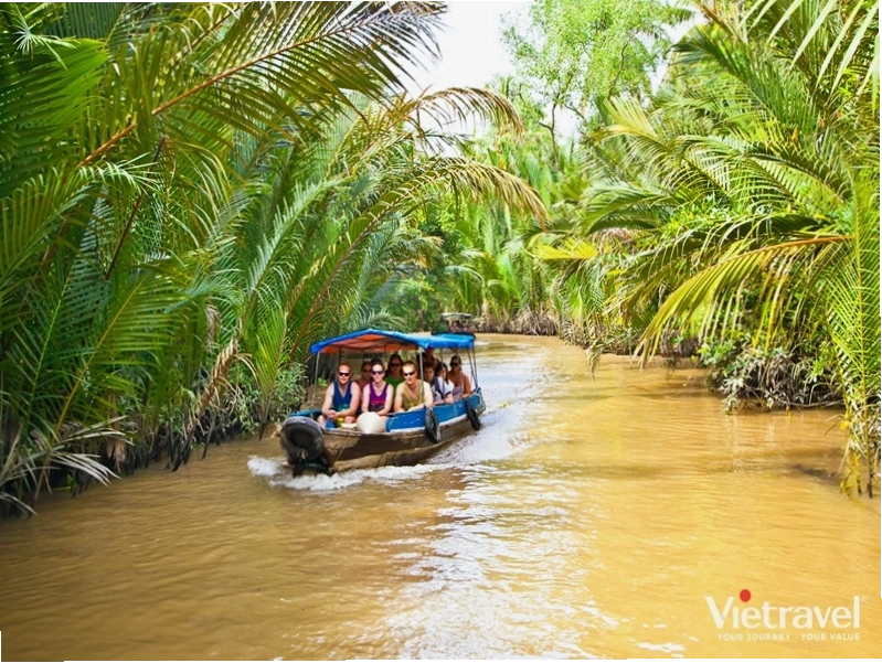 Trải nghiệm đi xuồng ba lá tại Cồn Thới Sơn