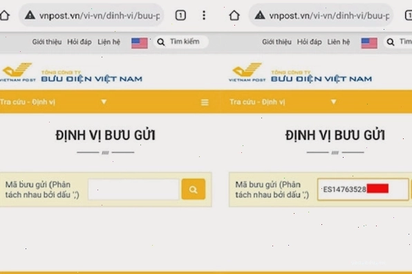 Truy cập website VN Post để tra cứu đơn hàng