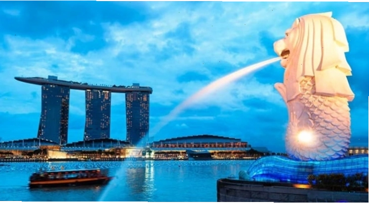 Tượng sư tử biển Merlion biểu trưng cho sự phồn thịnh của Singapore