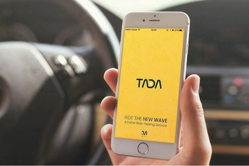 Ứng dụng TADA hiển thị thông tin tài xế và xe