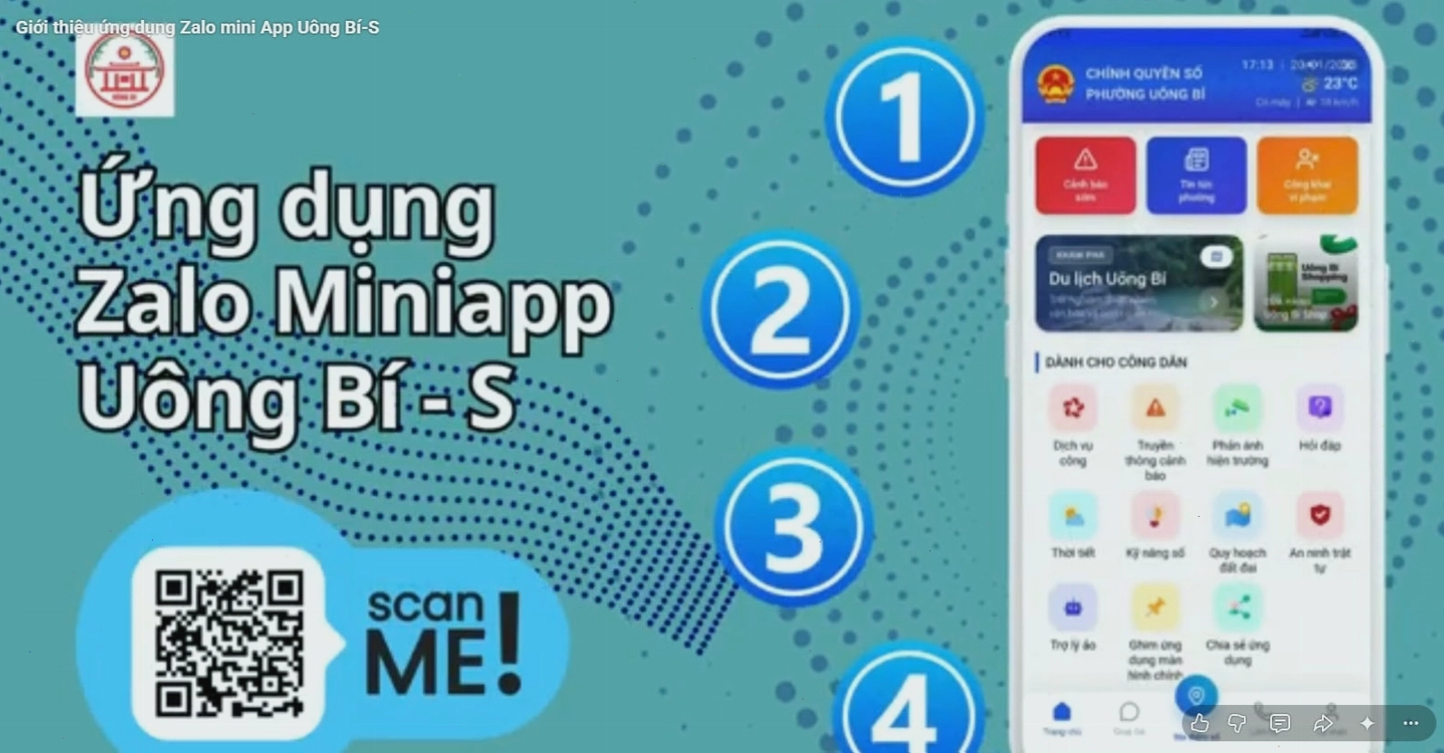 Ứng dụng Zalo Mini App của Phường Uông Bí