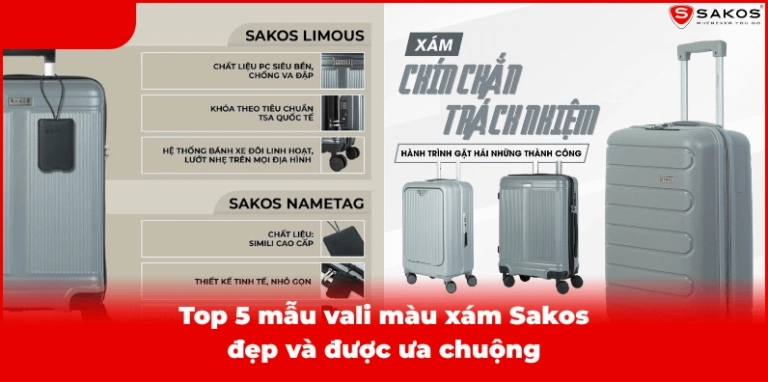 Vali màu xám: Lựa chọn hoàn hảo cho phong cách chuyên nghiệp và bền bỉ