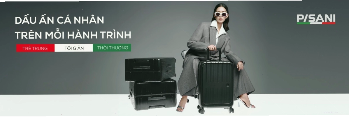 Vali Pisani Lani với thiết kế sọc chéo trẻ trung