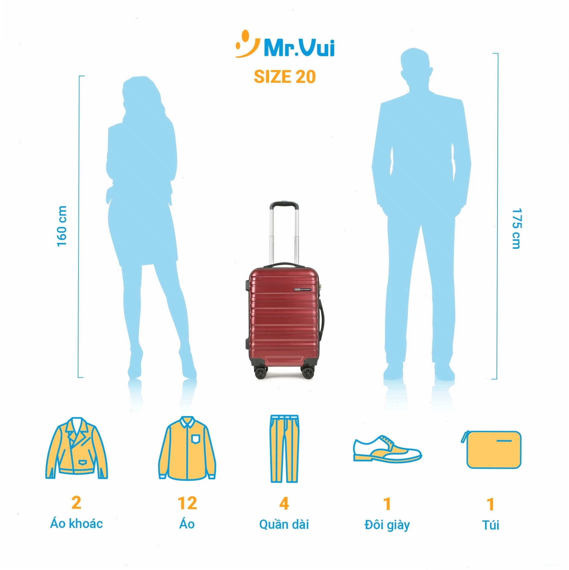 Vali size 20 inch với chất lượng đảm bảo và màu sắc đa dạng thời trang