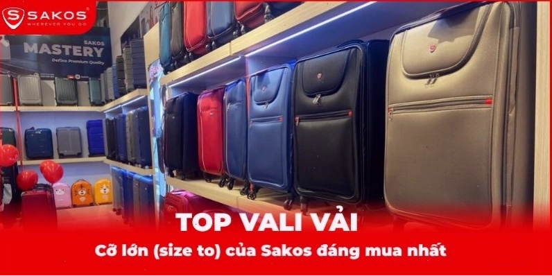 Vali vải cỡ lớn Sakos Vivian với thiết kế sang trọng và bền bỉ