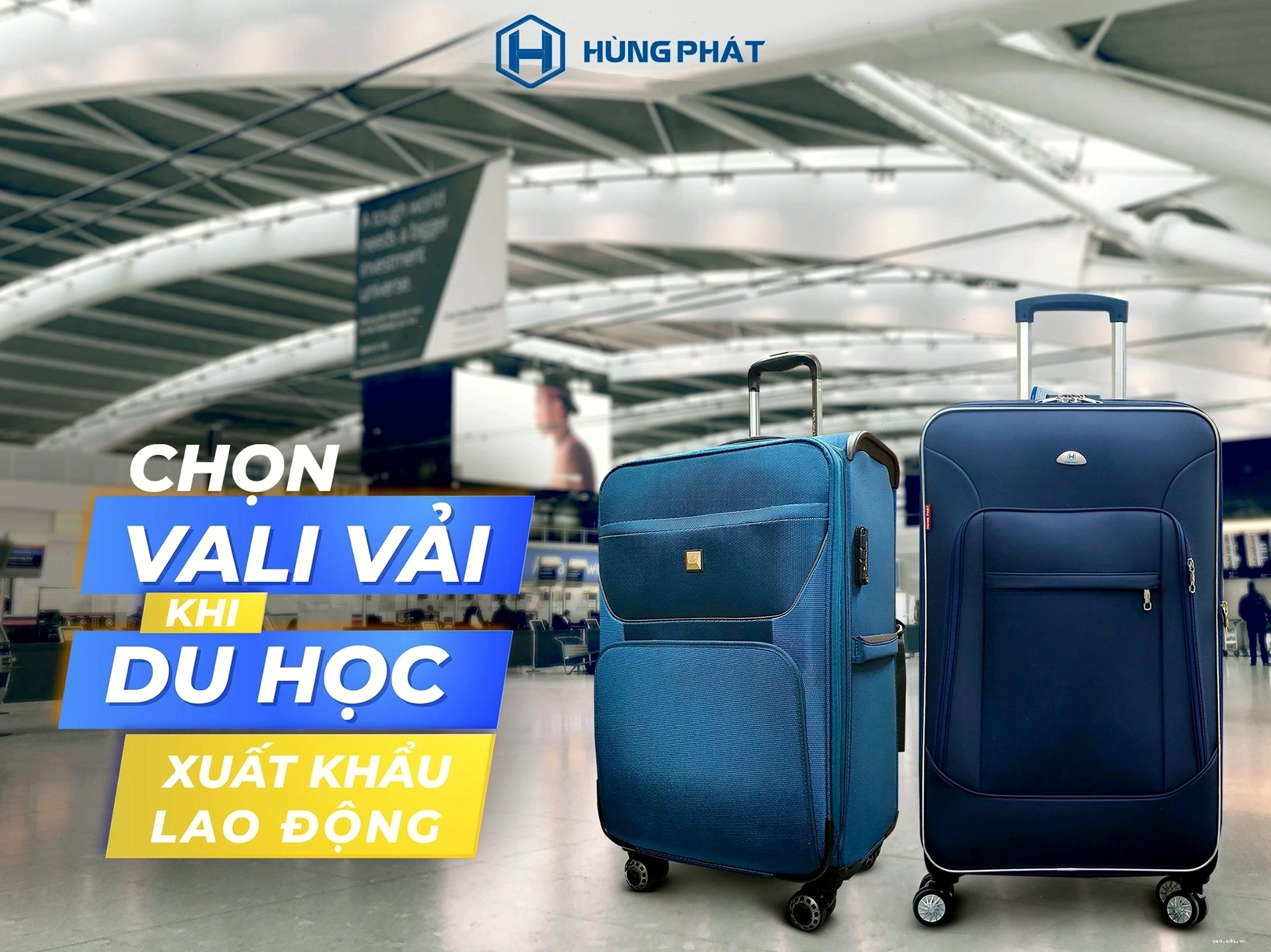 Vali vải màu xám có thể mở rộng dung tích