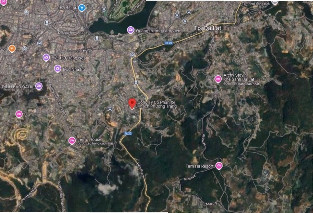 Văn phòng đại diện nhà xe Phương Trang tại địa chỉ Số 01 Tô Hiến Thành, Phường 3, TP. Đà Lạt, Lâm Đồng