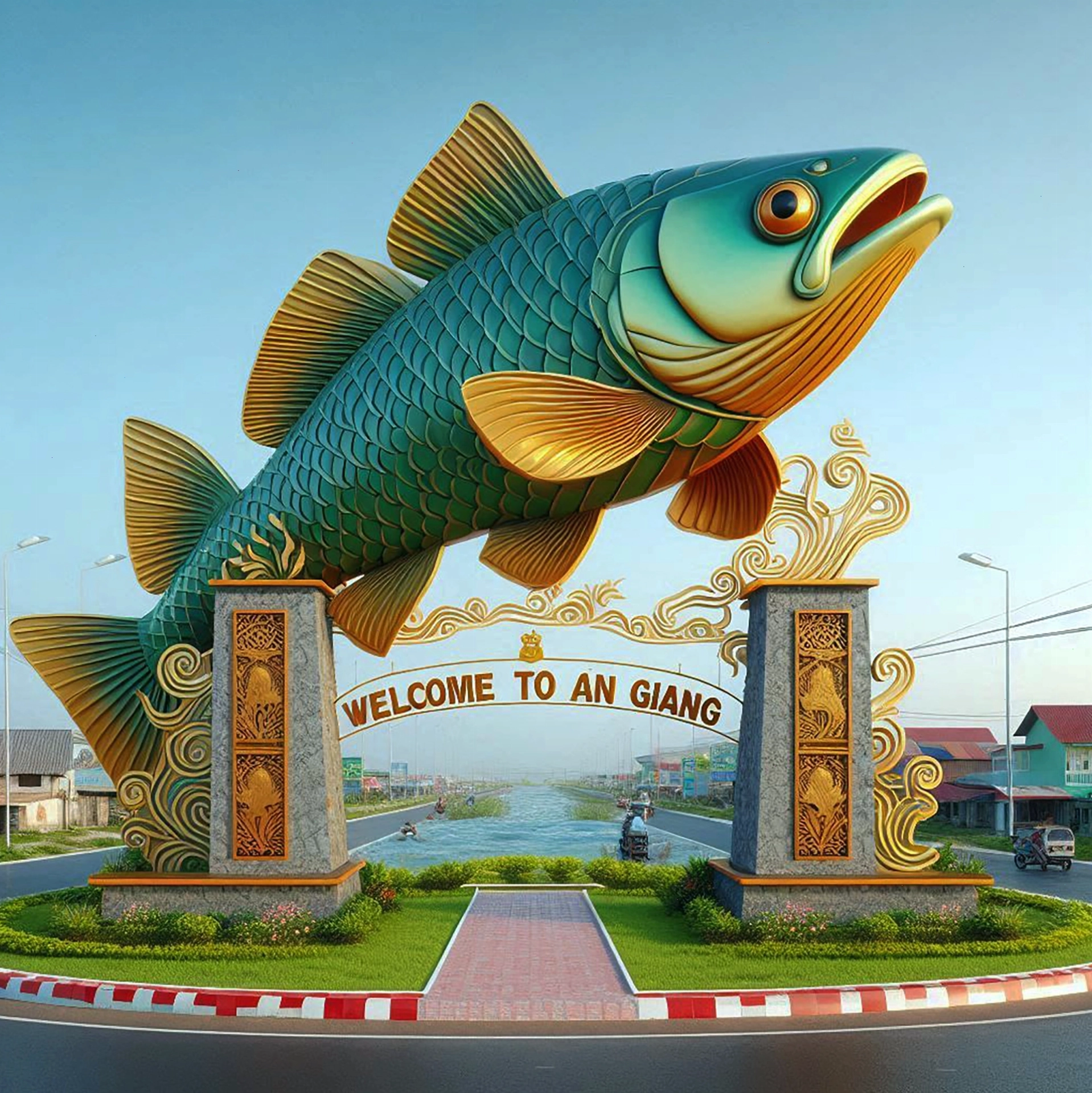 Vẻ đẹp cổng chào vào ban ngày
