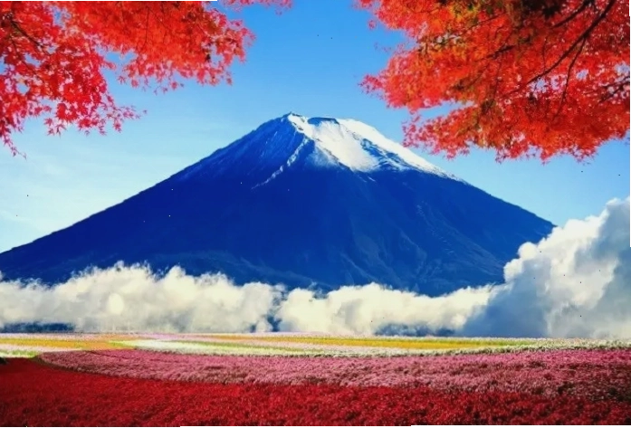 Vẻ đẹp hùng vĩ của núi Phú Sĩ nhìn từ Yamanashi