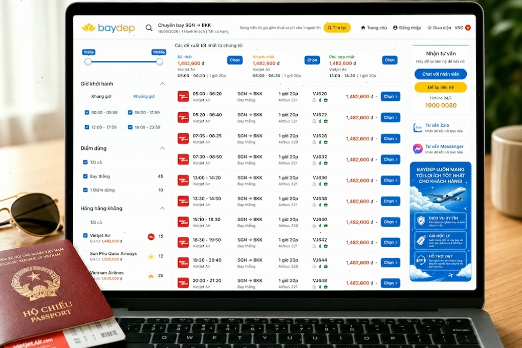 Vé máy bay Vietjet Air