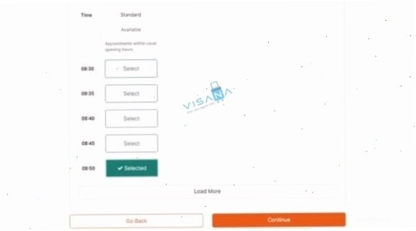 VFS Đức lịch hẹn