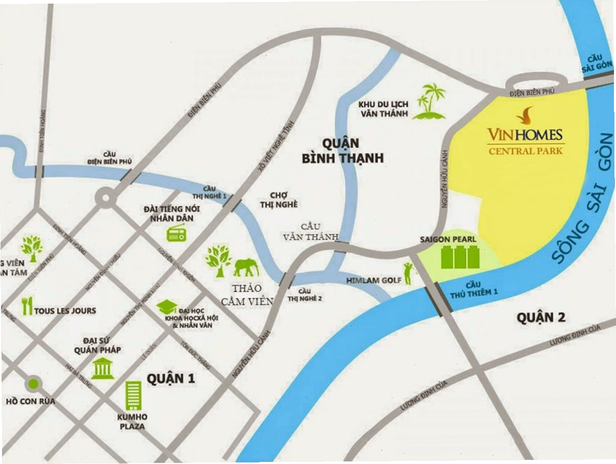 Vị trí Landmark 81 Vinhomes Central Park: điểm đến lý tưởng