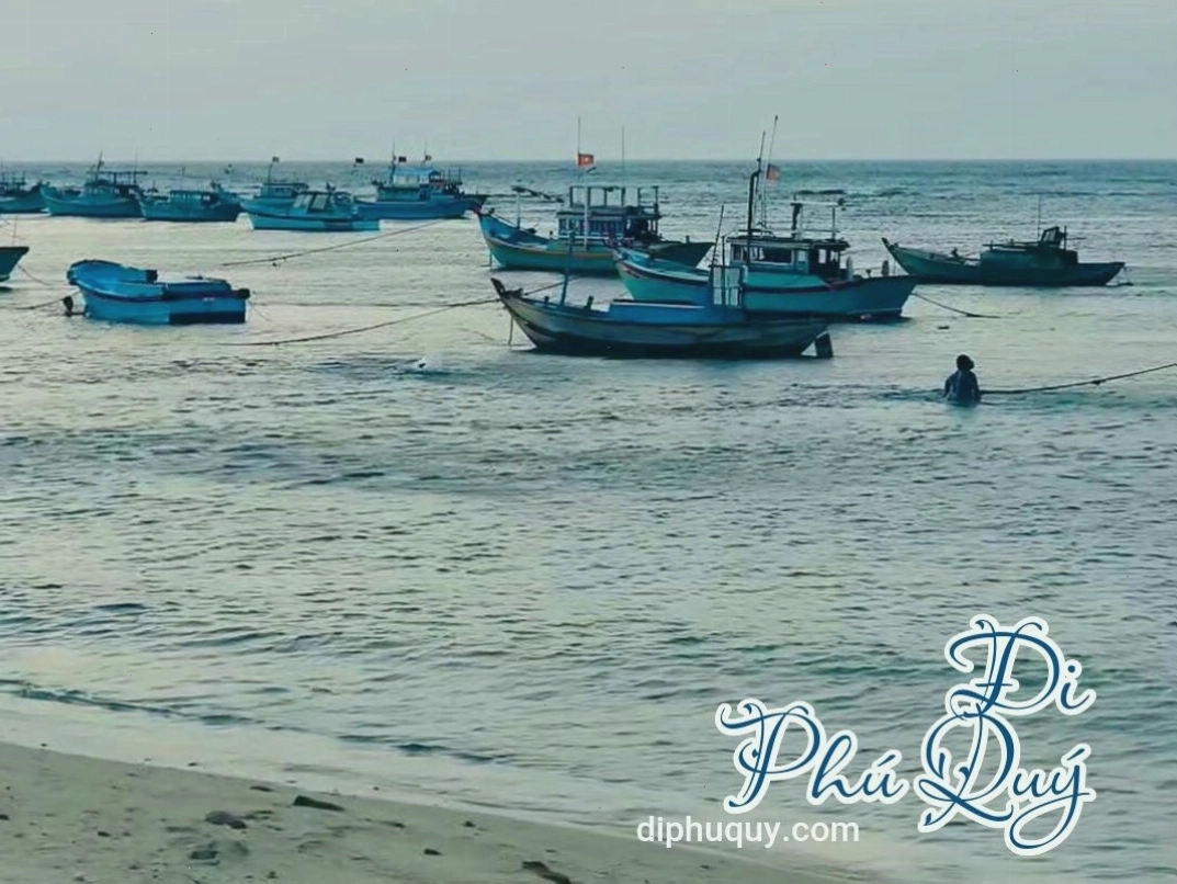 Vũng Phật Phú Quý nổi bật với làn nước biển trong xanh biếc