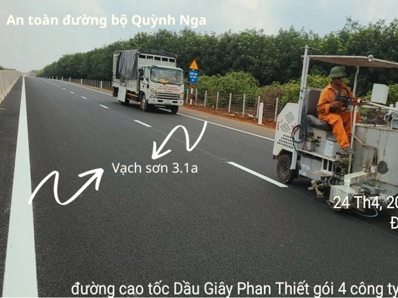 Xe cơ giới được phép đè lên vạch 3.1 trong trường hợp cần thiết